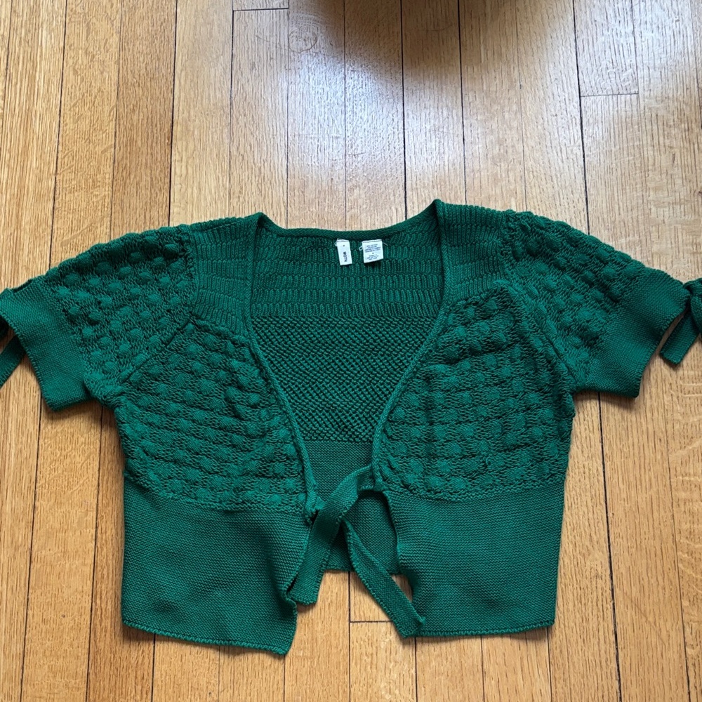 Moth Forest Green Knit Cardigan